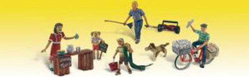 Woodland Scenics A1938 HO Scenic Accents Summertime Jobs Figures (Set of 7)