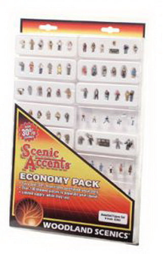 Woodland Scenics A2063 N Scenic Accents Economy Pack - Assorted Figure Set
