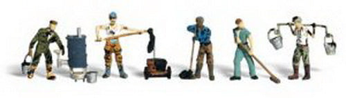 Woodland Scenics A2128 N Scenic Accents Roofer Figures (Set of 8)