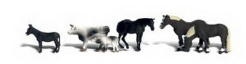 Woodland Scenics A2142 N Scenic Accents Farm Animals Figures (Set of 7)