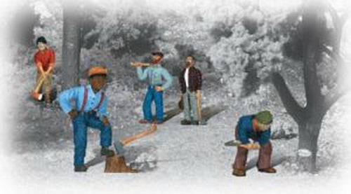 Woodland Scenics A2160 N Scale Scenic Accents Lumberjack Figures (Set of 6)