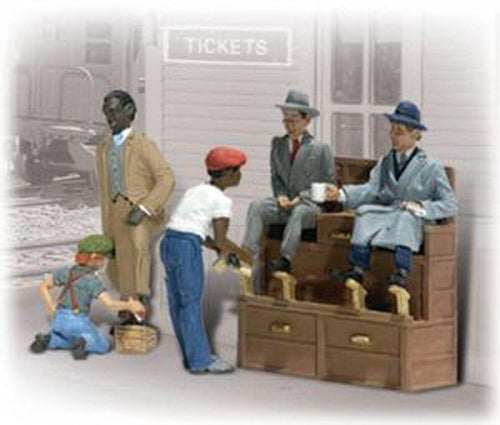Woodland Scenics A2176 N Scenic Accents Shoe Shiner Figures (Set of 7)