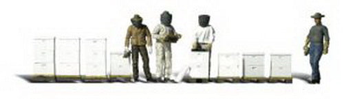 Woodland Scenics A2178 N Scenic Accents Beekeeper Figures & Hives