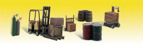 Woodland Scenics A2208 N Scenic Accents Loading Dock Details (Set of 6)