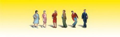 Woodland Scenics A2210 N Walking People Figures (Set of 6)