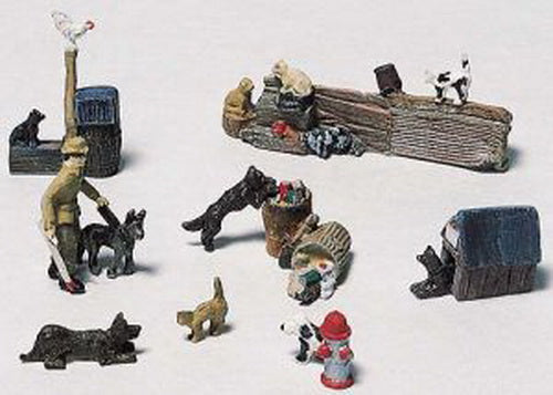 Woodland Scenics D226 HO Scenic Details Cats and Dogs Kit (Pack 0f 10)