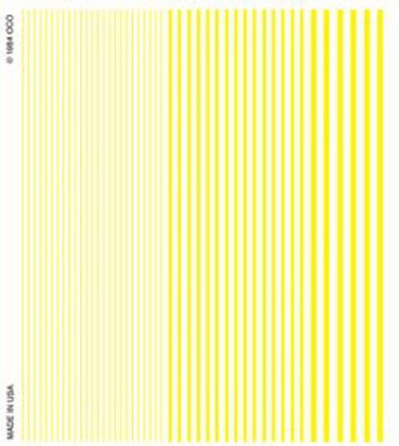 Woodland Scenics DT516 1/64-1/32-1/16 Stripes Yellow Dry Transfer Decals