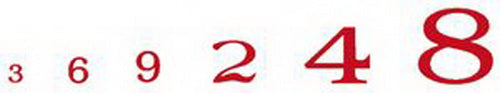 Woodland Scenics MG710 1/16-3-32-1/8-3/16-1/4 Red Numbers Roman R.R. Dry Decals