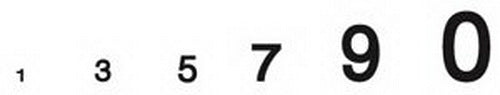 Woodland Scenics MG726 Numbers Gothic R.R. Black Dry Transfer Decals