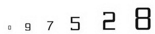 Woodland Scenics MG746 45° USA Gothic Black Numbers Dry Transfer Decals
