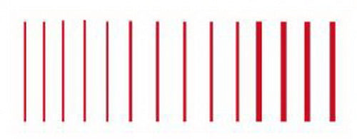 Woodland Scenics MG762 Model Graphics Stripes Red Dry Transfer Decals