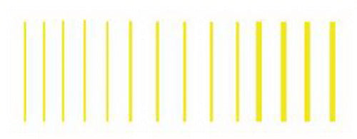 Woodland Scenics MG763 Yellow Model Graphics Stripes Dry Transfer Decals