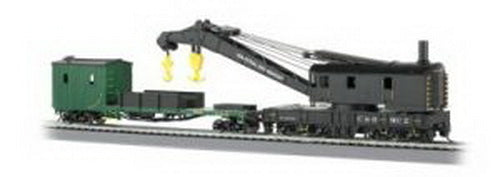 Bachmann 16122 HO Chesapeake and Ohio 250-Ton Steam Crane Car and