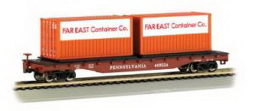 Bachmann 18956 N Pennsylvania Flatcar w/Containers
