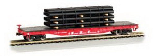 Bachmann 18963 N Santa Fe Flatcar w/Pipes