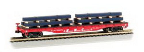 Bachmann 18964 N Santa Fe Flatcar w/Steel Load