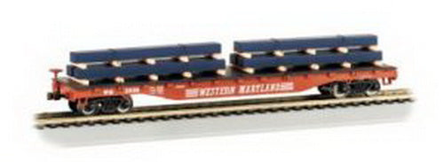 Bachmann 18979 N Western Maryland Flatcar w/Steel Load