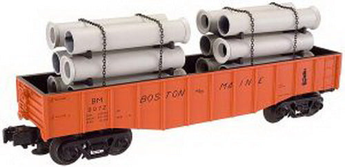 Industrial Rail 1003001 B&M Gondola w/Pipe Load