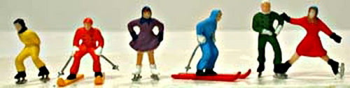 Model Power 5712 HO Scale Winter Figures (Set of 6)
