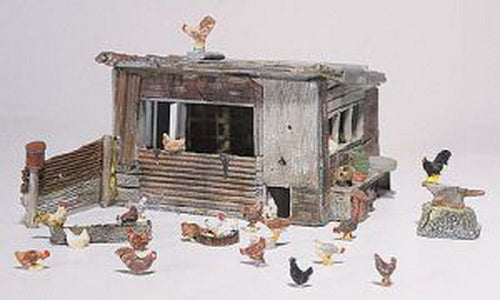 Woodland Scenics D215 HO Scenic Details Chicken Coop Kit