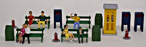 Model Power 5710 HO Park Scene with Figures (Set of 20)