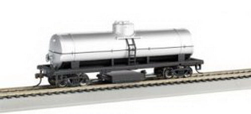 Bachmann 16304 HO Unlettered Silver Track-Cleaning Single-Dome Tank Car