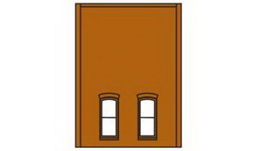 DPM 301-37 HO Two-Story Wall Sections w/2 1st Floor Rectangular Windows Kit