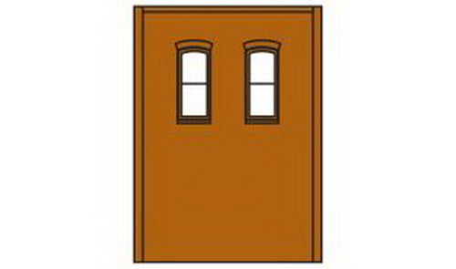 DPM 301-39 HO Two-Story Wall Sections with 2 2nd-Story Rectangular Windows Kit