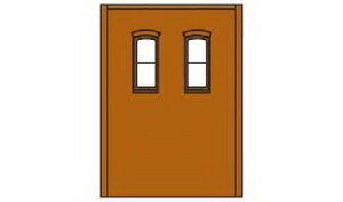 DPM 301-39 HO Two-Story Wall Sections with 2 2nd-Story Rectangular Windows Kit