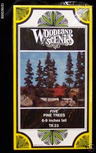 Woodland Scenics TK23 6" - 9" Pine Trees Large Tree Kits (Box of 5)