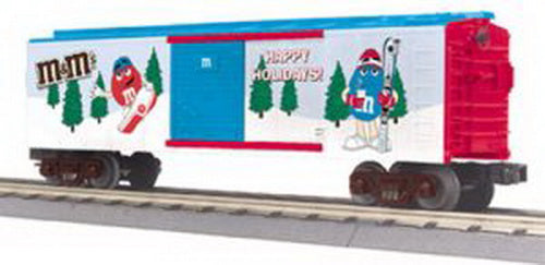 MTH 30-74595 O Gauge Mars-M&Ms Happy Holidays Box Car