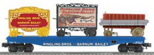 Lionel K-line 6-22656 Ringing Bros. Flatcar W/3 Circus Wagons