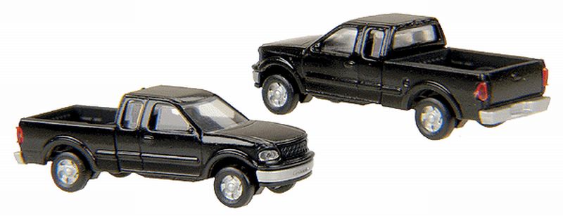 Atlas 2941 N Scale Ford F150 Standard Side Pickup--Black (Pack of 2)