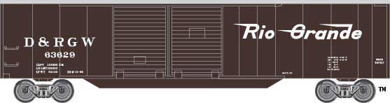 Atlas 36423A N Scale D&RGW 50' DD Boxcar