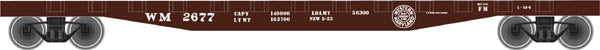 Atlas 38195A N Scale Western Maryland 50' Flatcar w/Stakes #2677