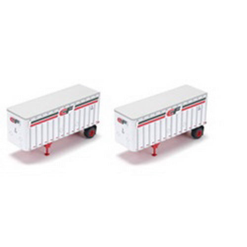 Athearn 91011 HO Consolidated Freightways Ver 1 28' Wedge Trailer #2 (Set of 2)