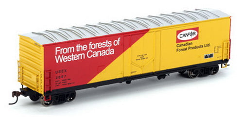 Athearn 74817 HO RTR 50' Youngstown Door Box, USEX/Canfor #2067