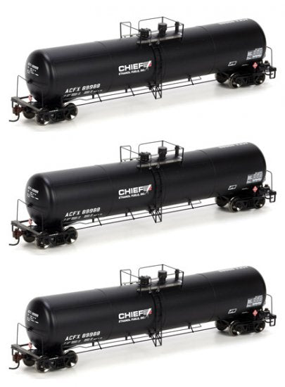 Athearn 97602 HO RTR 30,000-Gallon Ethanol Tank, Chief #1 (3)
