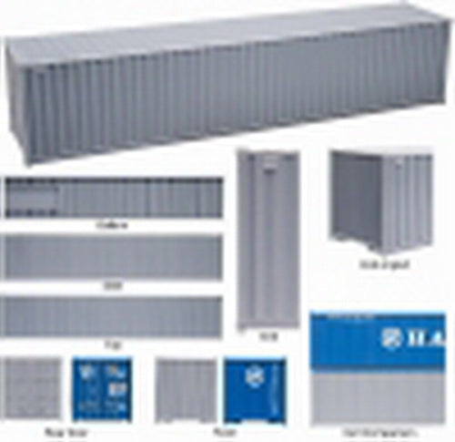 Atlas 20001303 HO Undecorated 40' Standard Container (Set of 3)