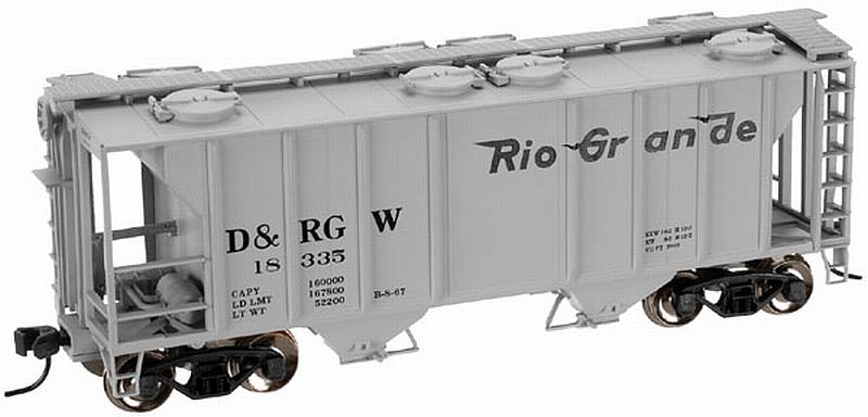 Atlas 31981 N Trainman PS-2 Covered Hopper, D&RGW #18327