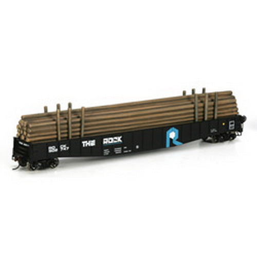 Athearn 76522 HO RTR 65'6" Mill Gondola w/Pole Load, RI #502747