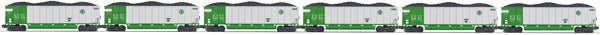 MTH 20-90530 O Burlington Northern Santa Fe Coalporter Hopper Car Set (Set of 6)