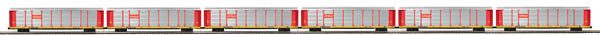 MTH 20-90561 6-CAR CORRUGATED AUTO CARRIER CP RAIL