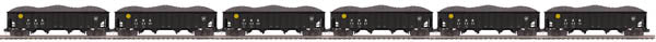 MTH 20-90573 O Pennsylvania 4-Bay Hopper Car Set (Set of 6)