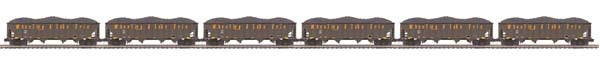 MTH 20-90599 O Wheeling & Lake Erie 4-Bay Hopper Car Set (Set of 6)