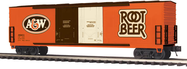 MTH 20-93512 A&W Rootbeer 50' Double Door Plugged Boxcar