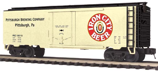 MTH 20-94236  O Gauge Iron City Beer Operating Reefer Car #186110