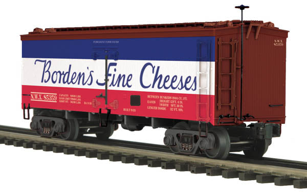 MTH 20-94360 O Borden's 36' Woodsided Reefer Car #85359