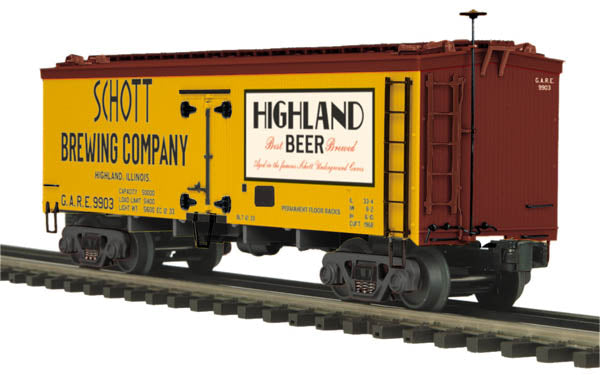MTH 20-94363 O Schott Brewing Co. 36 FT. Woodside Reefer