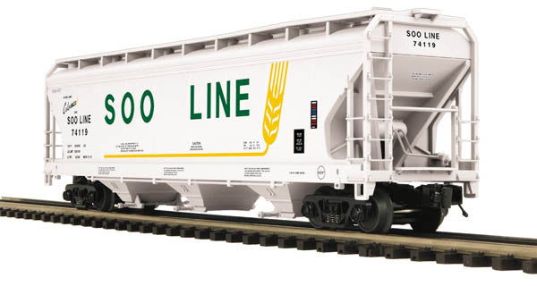 MTH 20-97716 O SOO Line 3-Bay Centerflow Hopper #74119